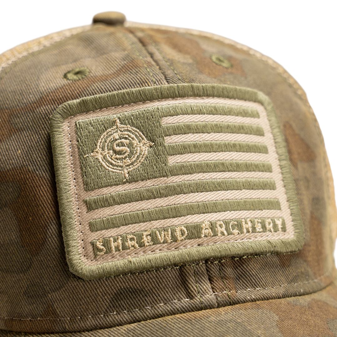 Flag Hat - Green Field Camo