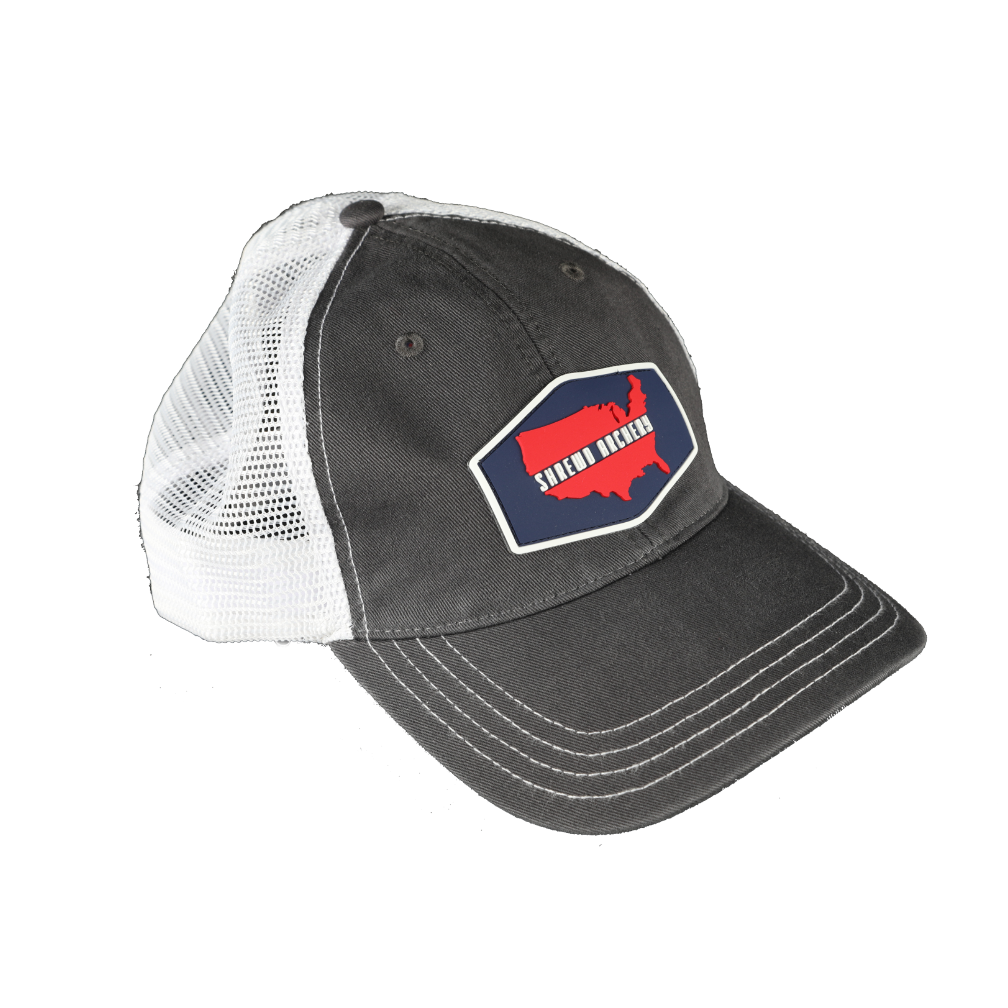 Patriot Patch Hat - Charcoal / White