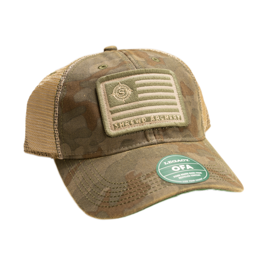 Flag Hat - Green Field Camo