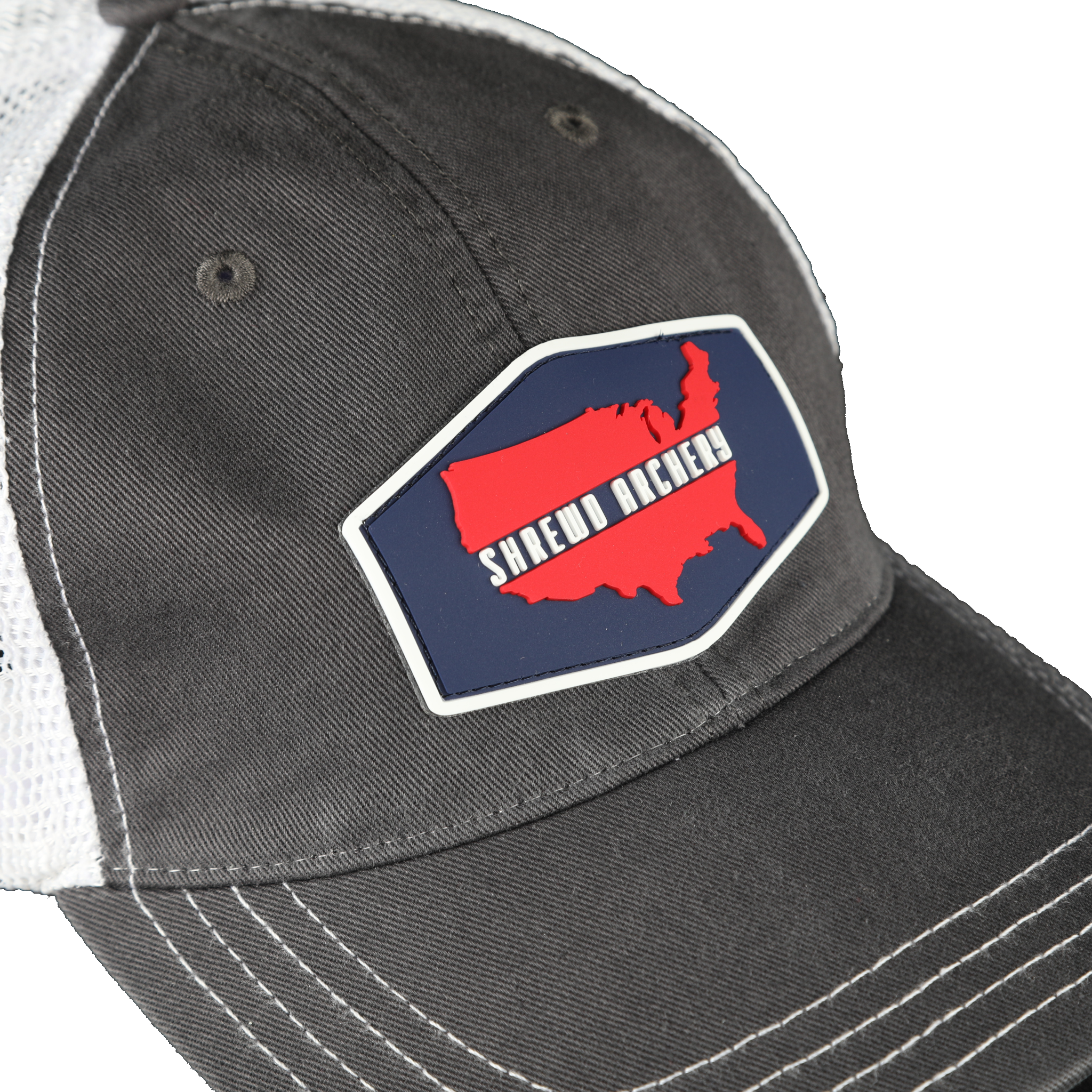 Patriot Patch Hat - Charcoal / White